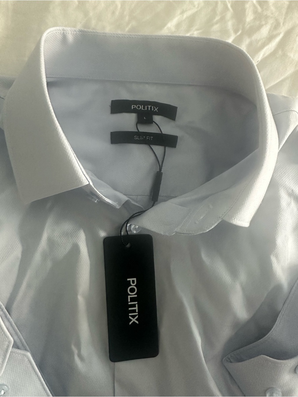 Politix Men’s Pale Blue Slim Fit Dress Shirt
